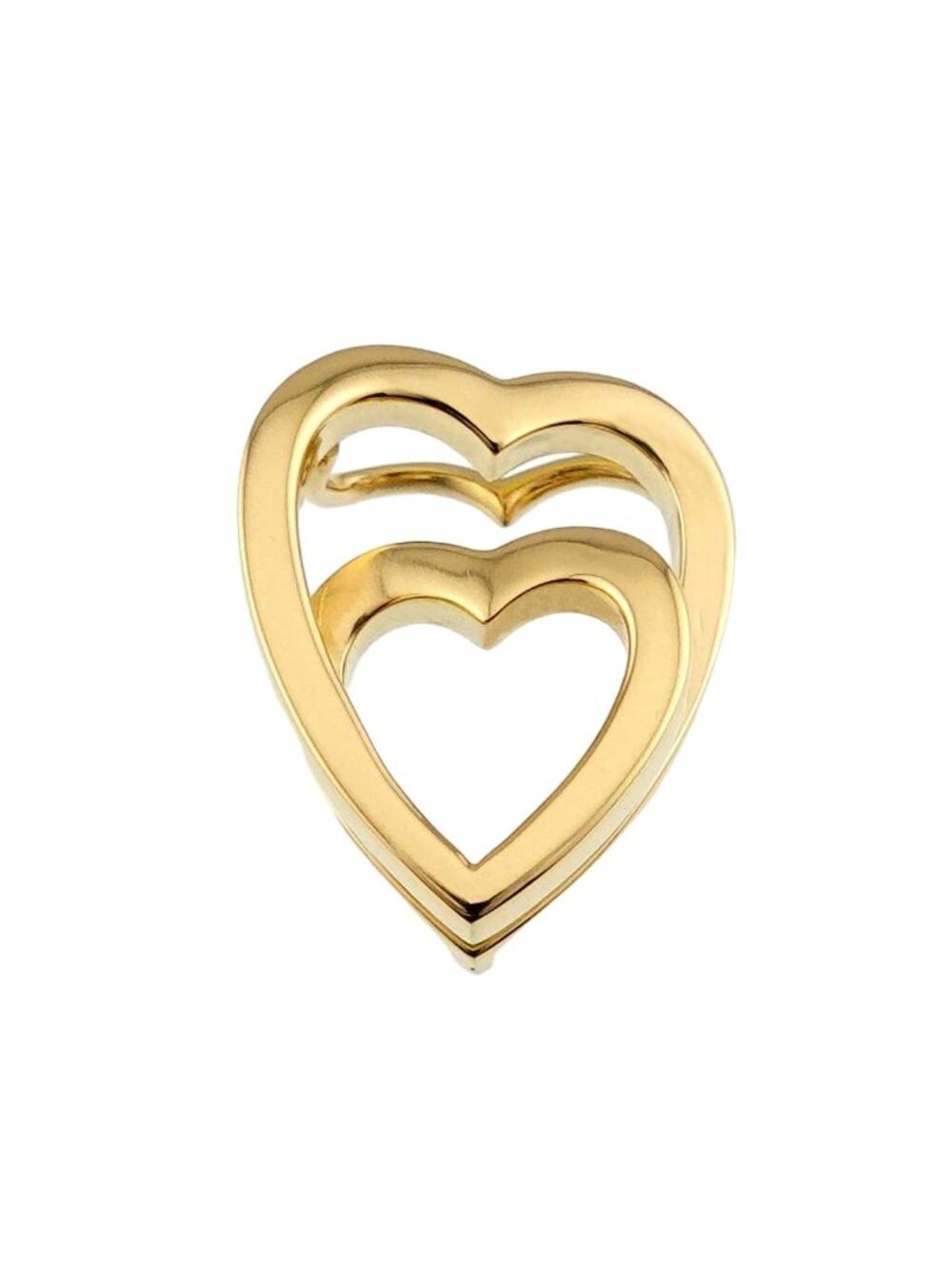 Cartier Interlace Heart Pendant Top 18k YG Yellow Gold
